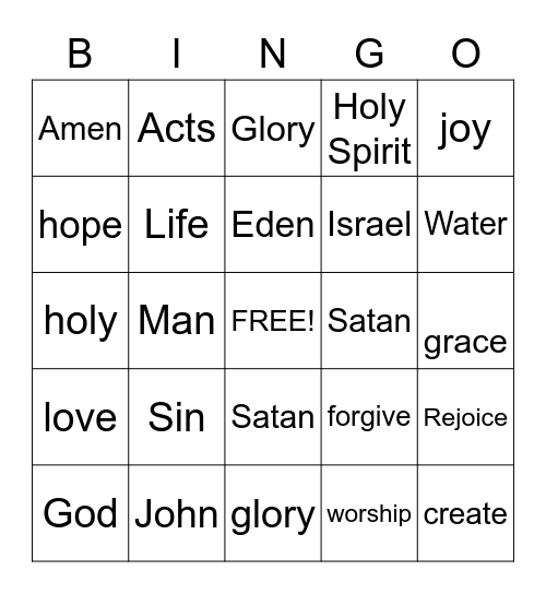 Sermon Bingo (Do only during the sermon) Bingo Card