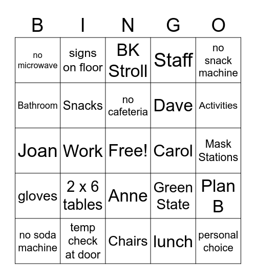 DEC Bingo Card