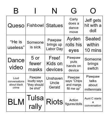 Father’s Day Bingo Card