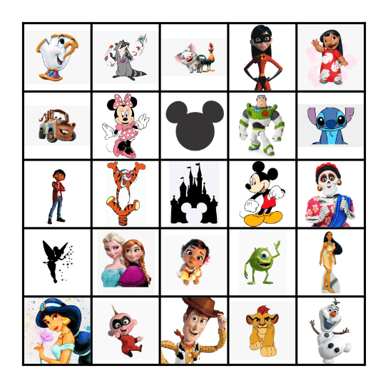 Disney Bingo Card