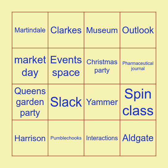 All things RPS Bingo Card