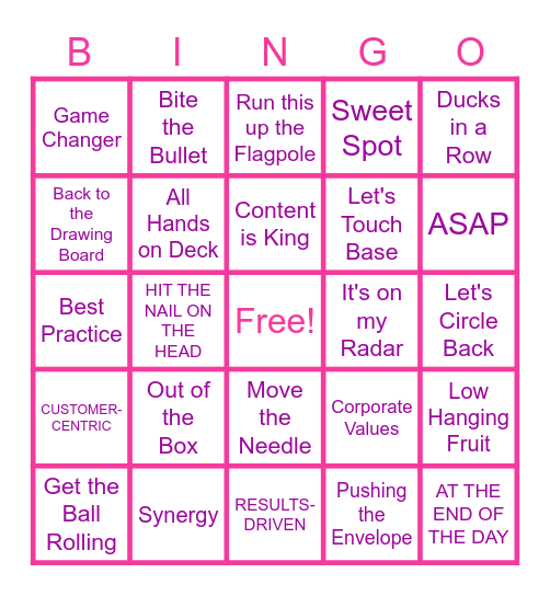 Women's Small Business & Leadership Network Bingo Card