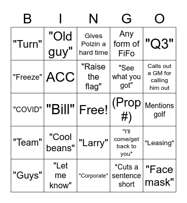 Lucky Langen Bingo Card