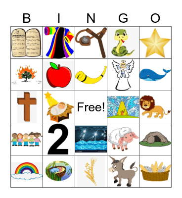 Preschool Bible Bingo Card