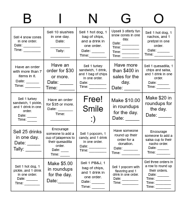 Safari Cafe Bingo Card