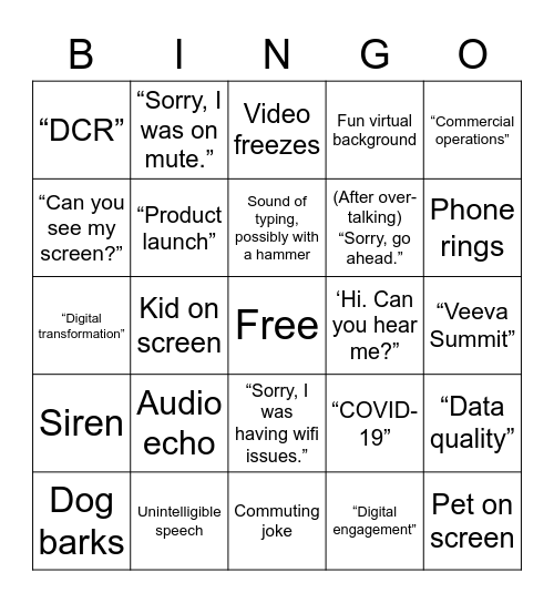 Spring Data Leader Forum Bingo Card