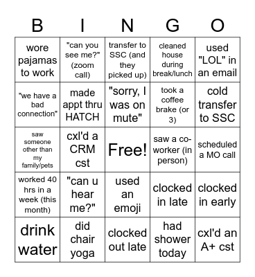 remote bingo Card