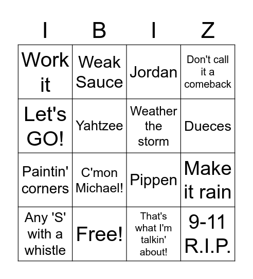 iBiz Bingo Card