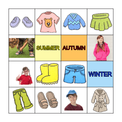 CLOTHES! Bingo Card