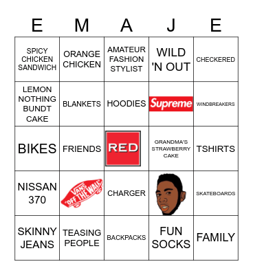 Maje's favs BINGO Card