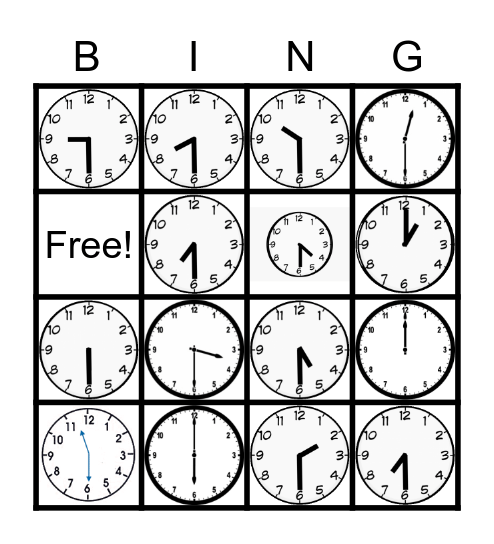 Time Bingo Card