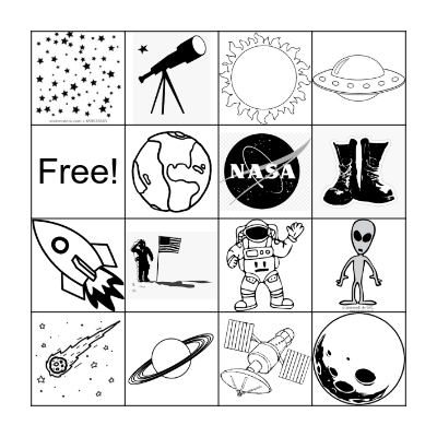 Space Bingo Card