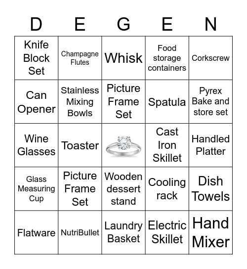 Dana Loves Chris: Gift Edition Bingo Card