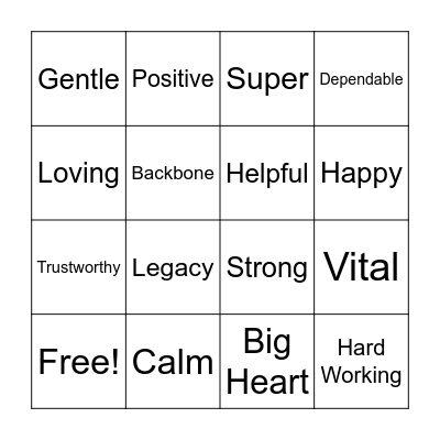 CNA Celebration Bingo Card