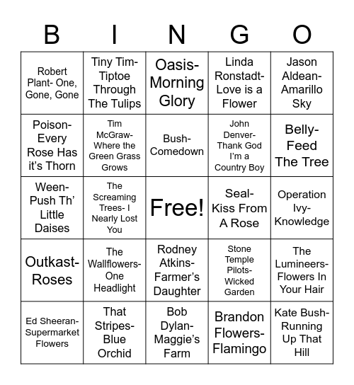 Total-Quiz.com Presents Radio Bingo: The Farmer with the Green Thumb Bingo Card