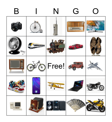 Then and Now Bingo Card