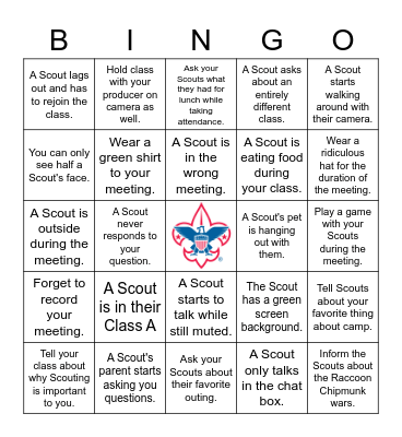 Zoom Bingo! Bingo Card