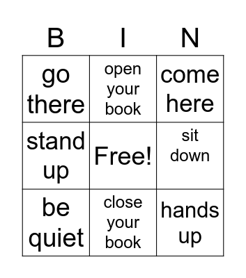 YAY Bingo Card