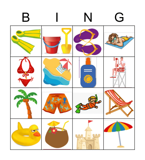 Happy Summer Bingo Card
