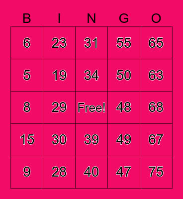 Bay Area Pride Bingo Card