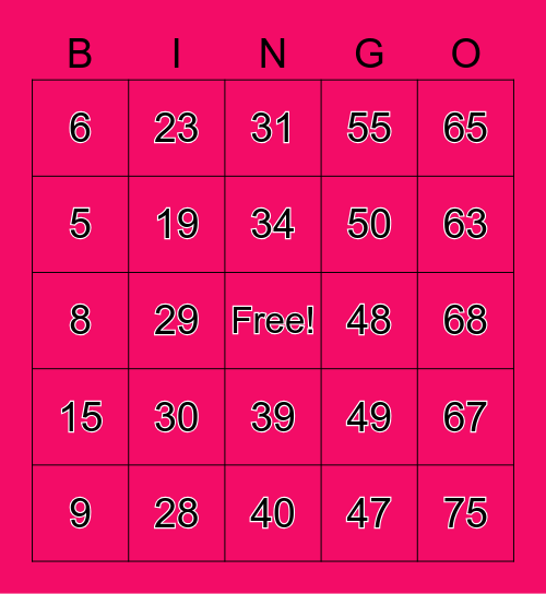 Bay Area Pride Bingo Card