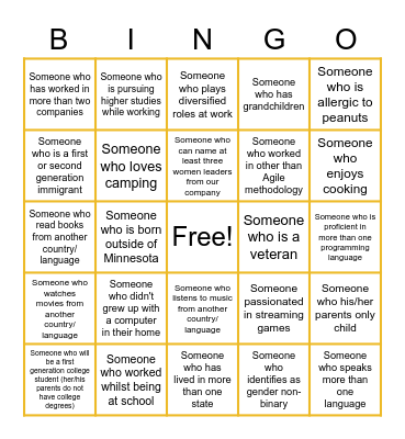 United We Belong Bingo Card