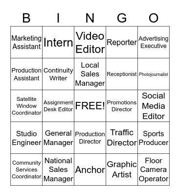 Broadcast Bingo Card