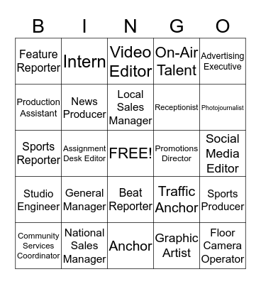 Broadcast Bingo Card
