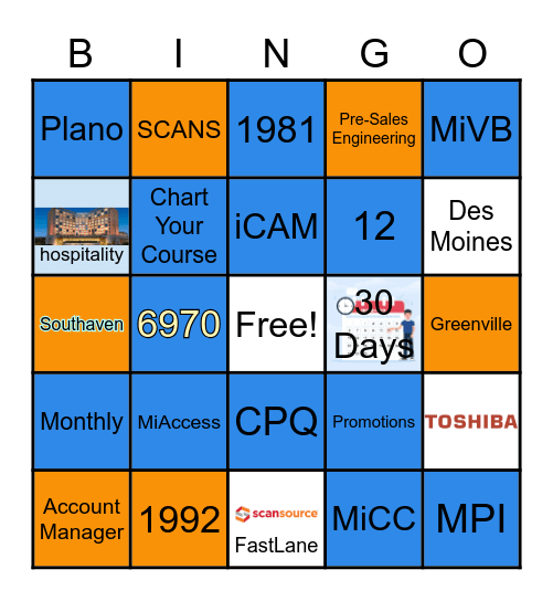 vBlue Bash Bingo Card