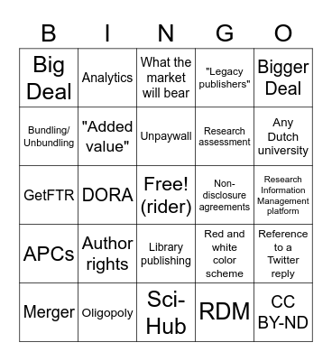 Scholcomm Bingo Card