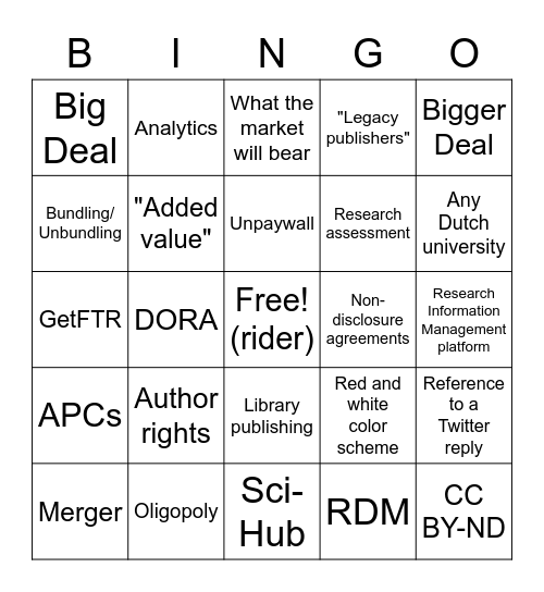 Scholcomm Bingo Card