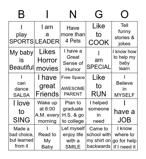 YOU ARE THE BEST! Bingo Card