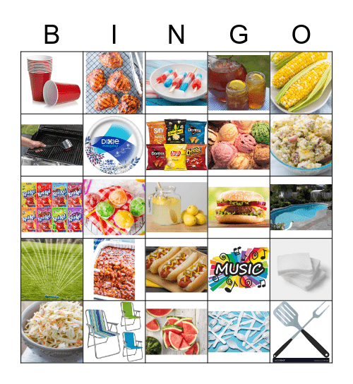 Cookout Bingo Card