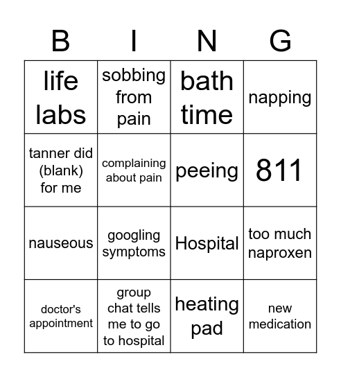 iver is dying Bingo Card