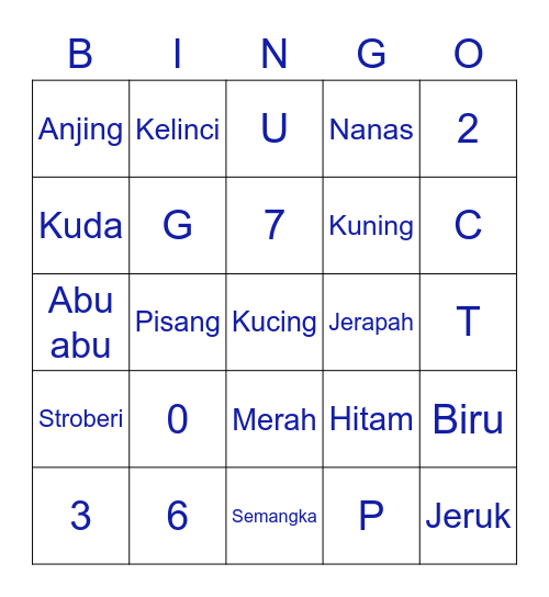 GUNPI Bingo Card
