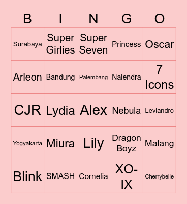 Miura Bingo Card