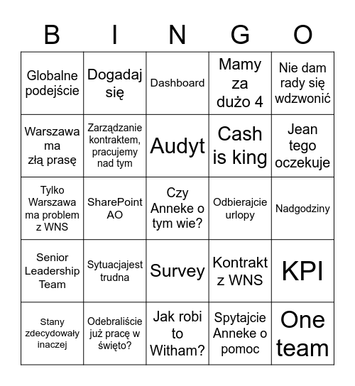 Marcin na callach Bingo Card
