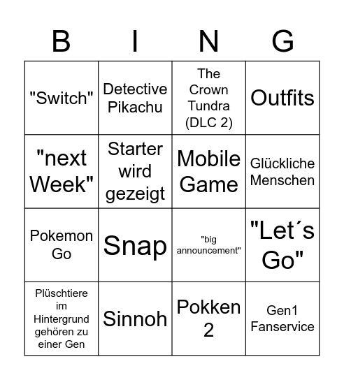 Direct 24.06.2020 Bingo Card