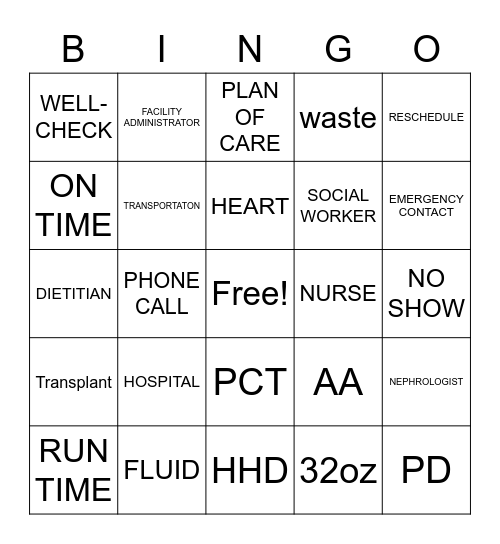 HMT BINGO Card