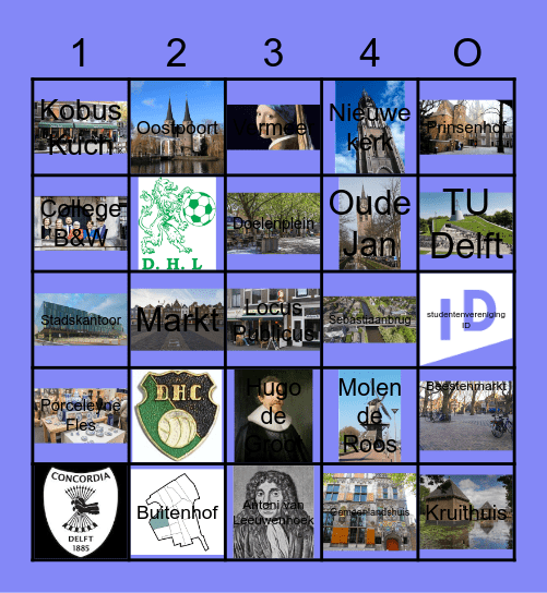 Delft Bingo Card