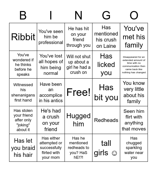 Keengo Bingo Card