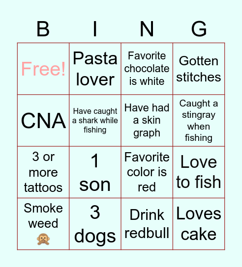 Bingo With Julia Bingo Card