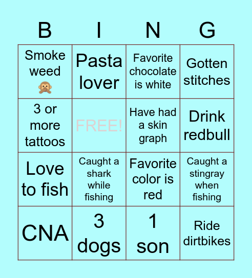 Bingo With Julia Bingo Card