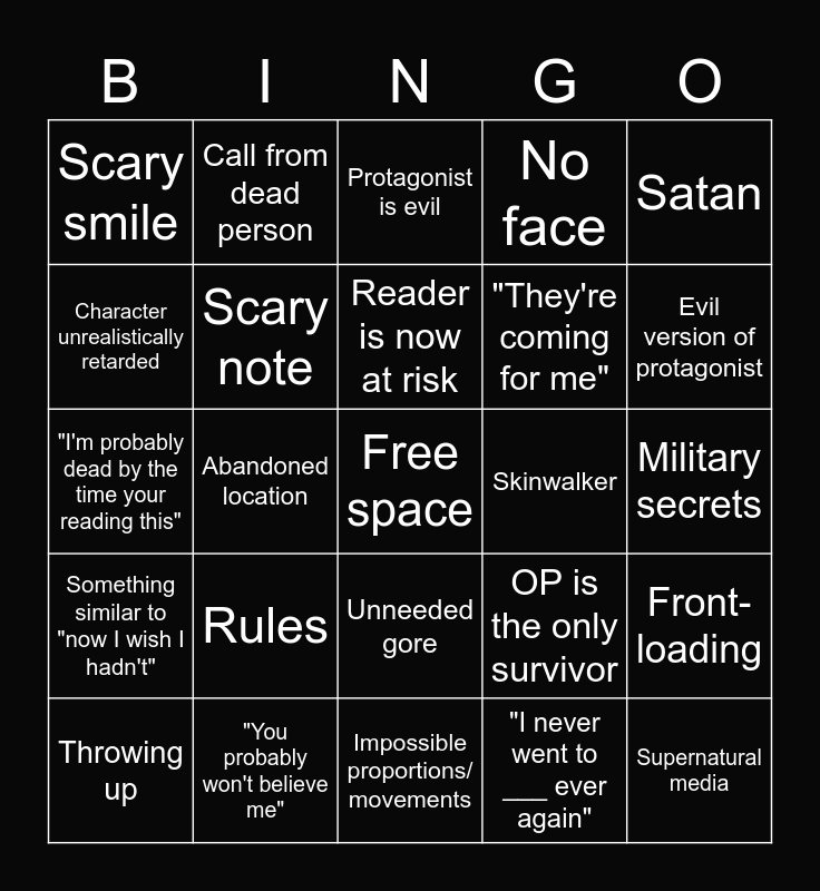 Shitty Online Dating Bingo [OC] 