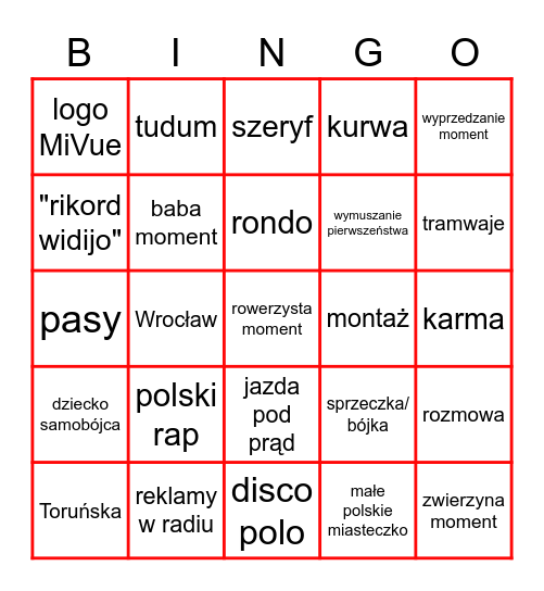 STOP CHAM BINGO Card