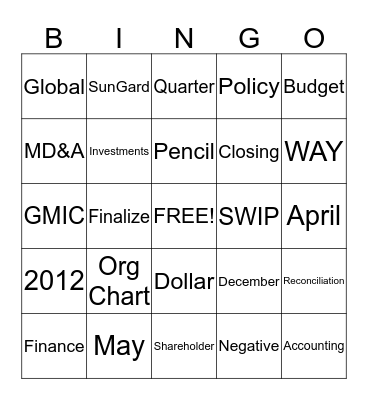 HIIG Fall Fun Days BINGO 2014 Bingo Card