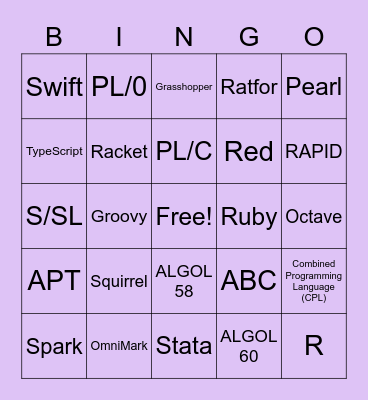 DCIC Bingo Fun Bingo Card