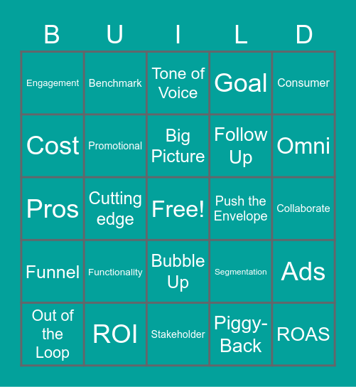 Buzzwords Bingo Card