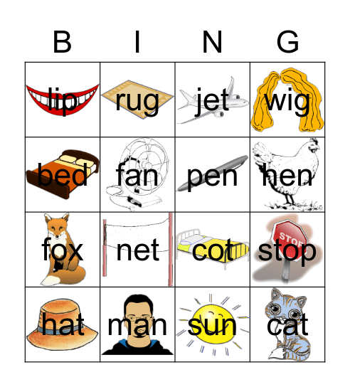 CVC Bingo Card