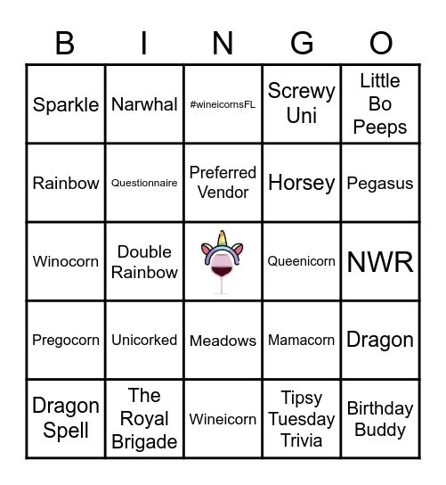Magical Terms Lingo Bingo Card